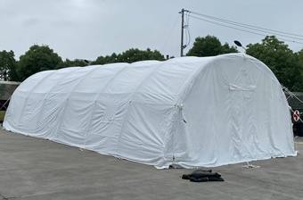 Police Blue Tunnel-Type Low-Pressure Inflatable Tent