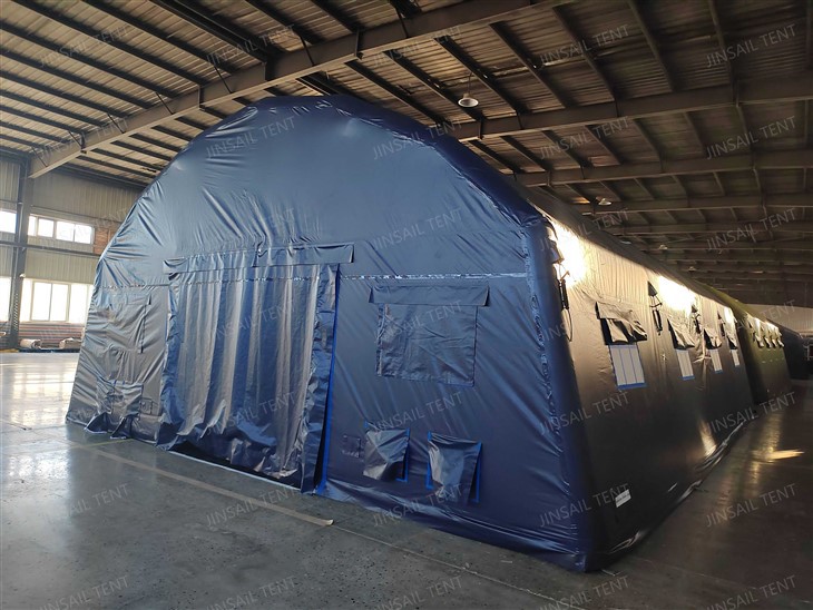 Police Blue Tunnel-Type Low-Pressure Inflatable Tent
