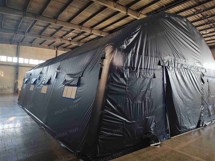 Police Blue Tunnel-Type Low-Pressure Inflatable Tent