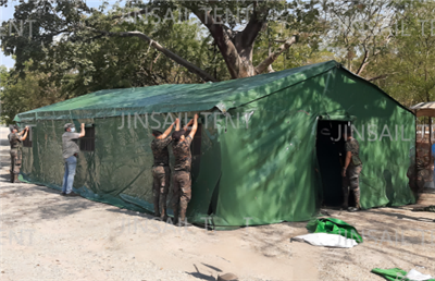 Lều khung kim loại quân sự 60Sqm