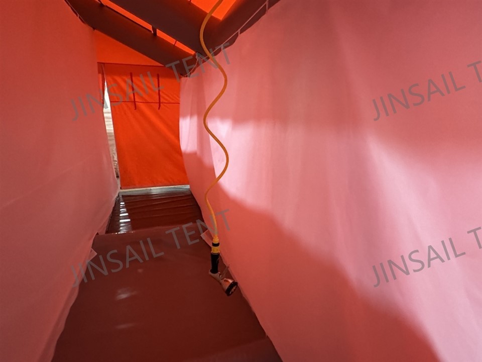Three-partition Decontamination Tent
