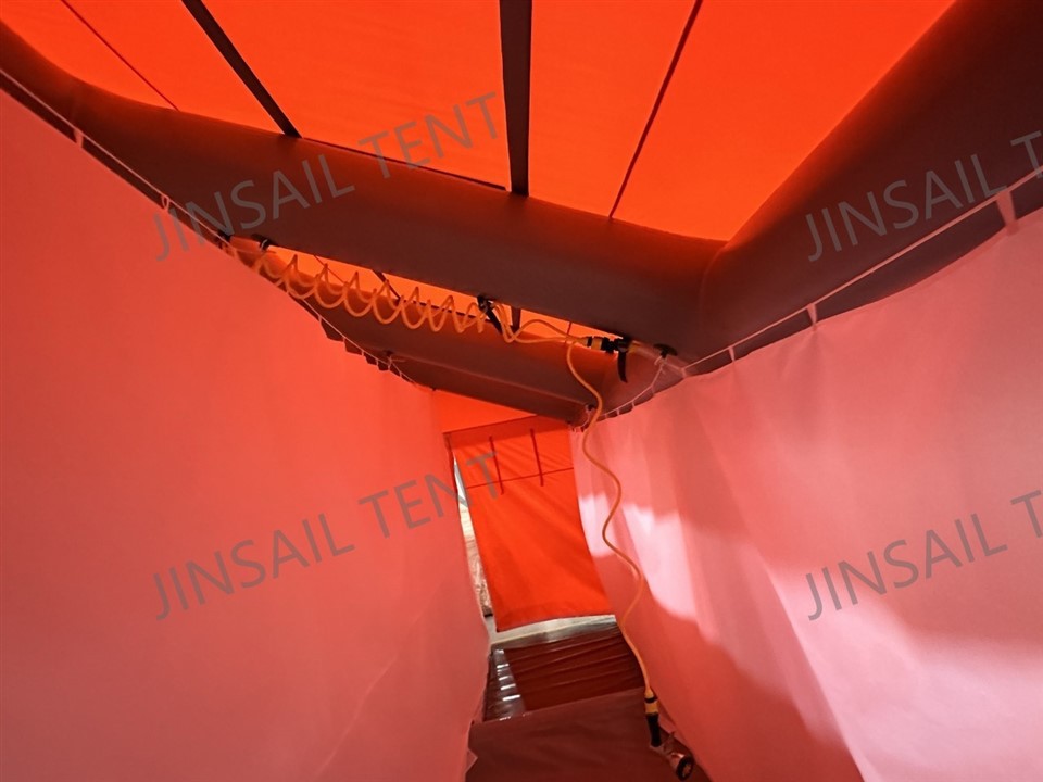 Three-partition Decontamination Tent