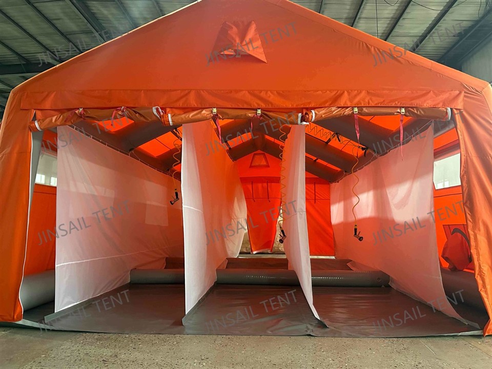 Three-partition Decontamination Tent